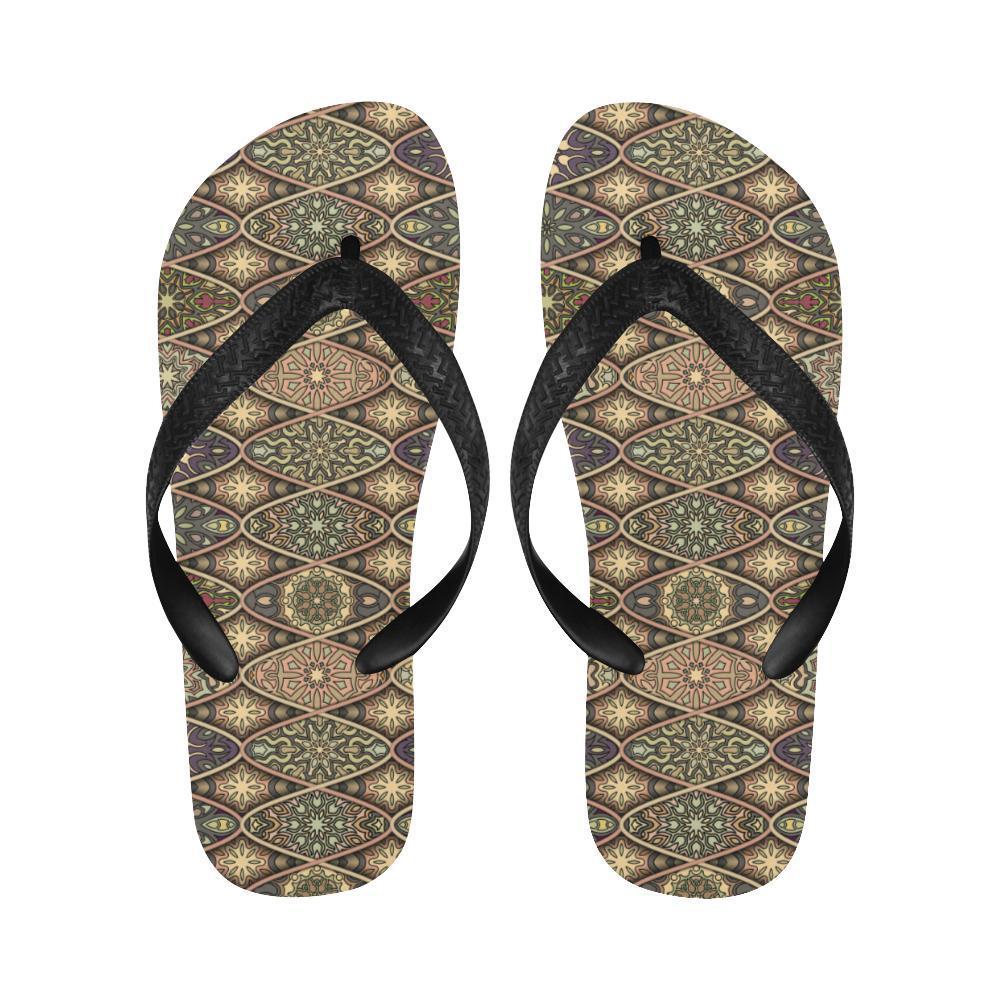 Mandala Motif Themed Design Print Flip Flops-JTAMIGO.COM