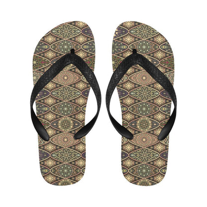 Mandala Motif Themed Design Print Flip Flops-JTAMIGO.COM