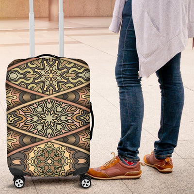 Mandala Motif Themed Design Print Luggage Cover Protector