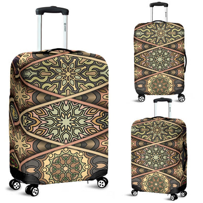 Mandala Motif Themed Design Print Luggage Cover Protector