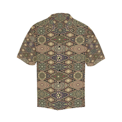 Mandala Motif Themed Design Print Men Aloha Hawaiian Shirt