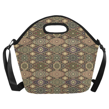 Mandala Motif Themed Design Print Neoprene Lunch Bag (Model 1669)(Large)-JTAMIGO.COM