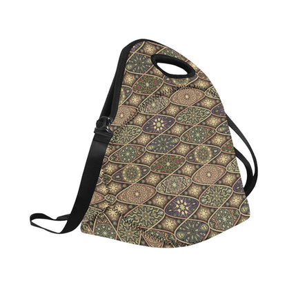Mandala Motif Themed Design Print Neoprene Lunch Bag (Model 1669)(Large)-JTAMIGO.COM