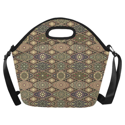 Mandala Motif Themed Design Print Neoprene Lunch Bag (Model 1669)(Large)-JTAMIGO.COM
