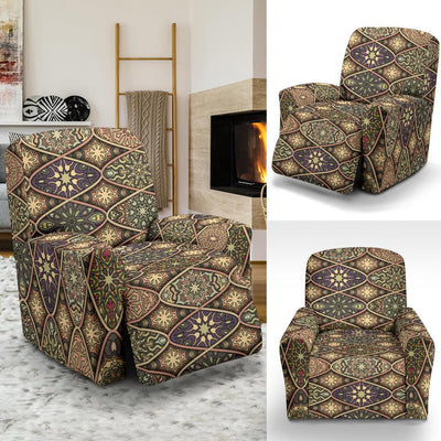 Mandala Motif Themed Design Print Recliner Slipcover-JTAMIGO.COM