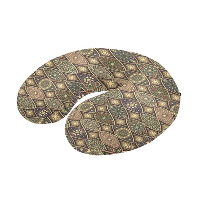 Mandala Motif Themed Design Print U-Shaped Travel Neck Pillow-JTAMIGO.COM
