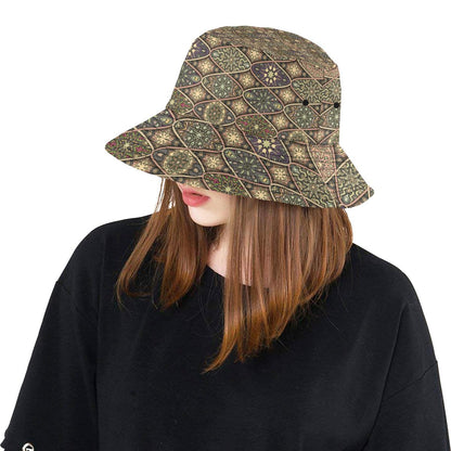 Mandala Motif Themed Design Print Unisex Bucket Hat
