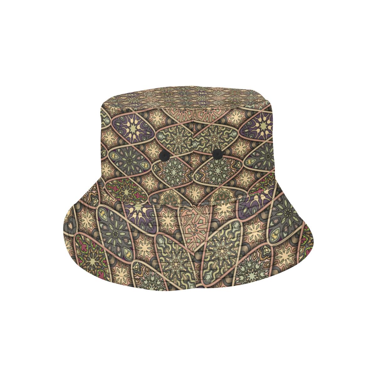 Mandala Motif Themed Design Print Unisex Bucket Hat