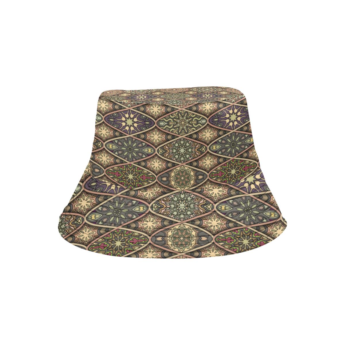 Mandala Motif Themed Design Print Unisex Bucket Hat