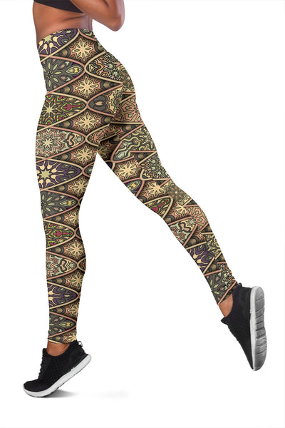 Mandala Motif Themed Design Print Women Leggings