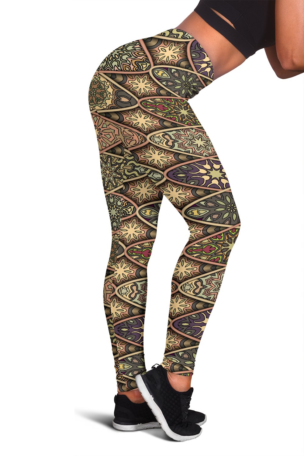 Mandala Motif Themed Design Print Women Leggings