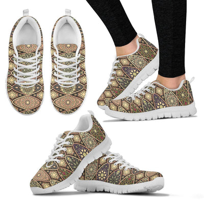 Mandala Motif Themed Design Print Women Sneakers Shoes