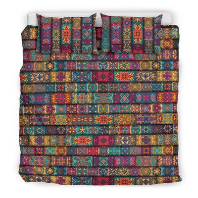 Mandala Style Design Print Duvet Cover Bedding Set
