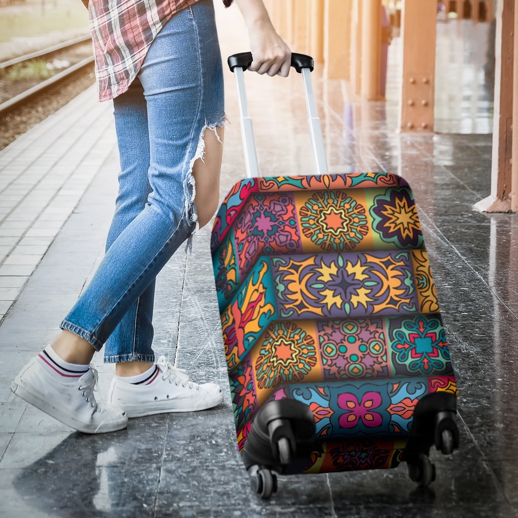 Mandala Style Design Print Luggage Cover Protector