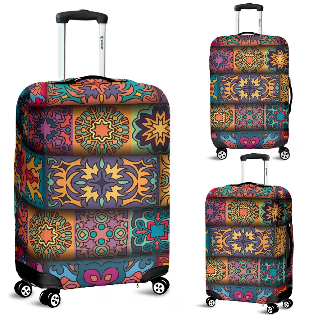 Mandala Style Design Print Luggage Cover Protector