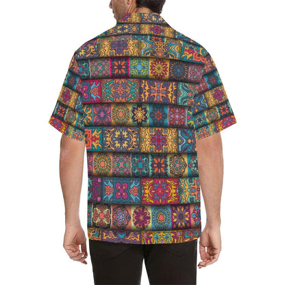 Mandala Style Design Print Men Aloha Hawaiian Shirt