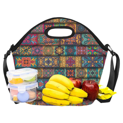 Mandala Style Design Print Neoprene Lunch Bag (Model 1669)(Large)-JTAMIGO.COM