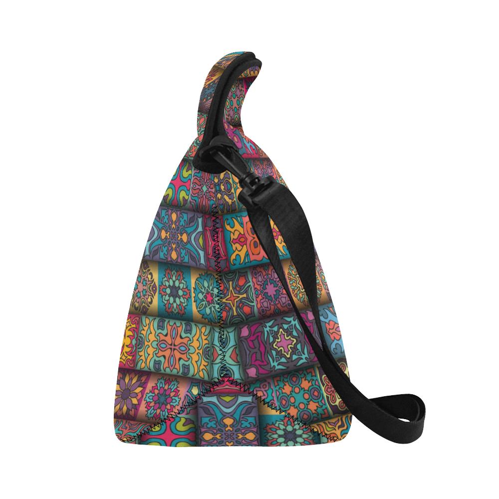 Mandala Style Design Print Neoprene Lunch Bag (Model 1669)(Large)-JTAMIGO.COM