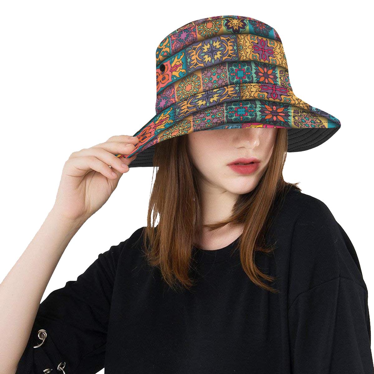 Mandala Style Design Print Unisex Bucket Hat