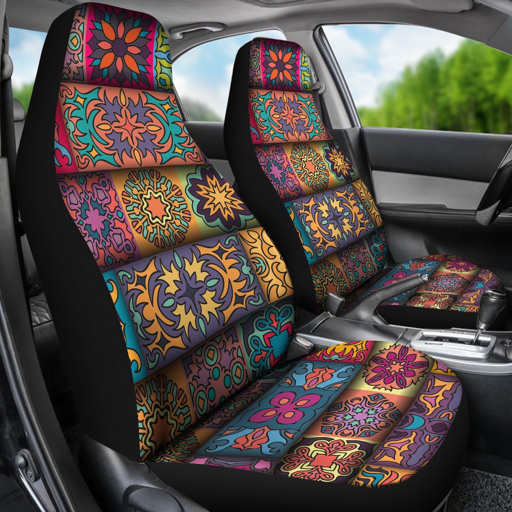Mandala Style Design Print Universal Fit Car Seat Covers
