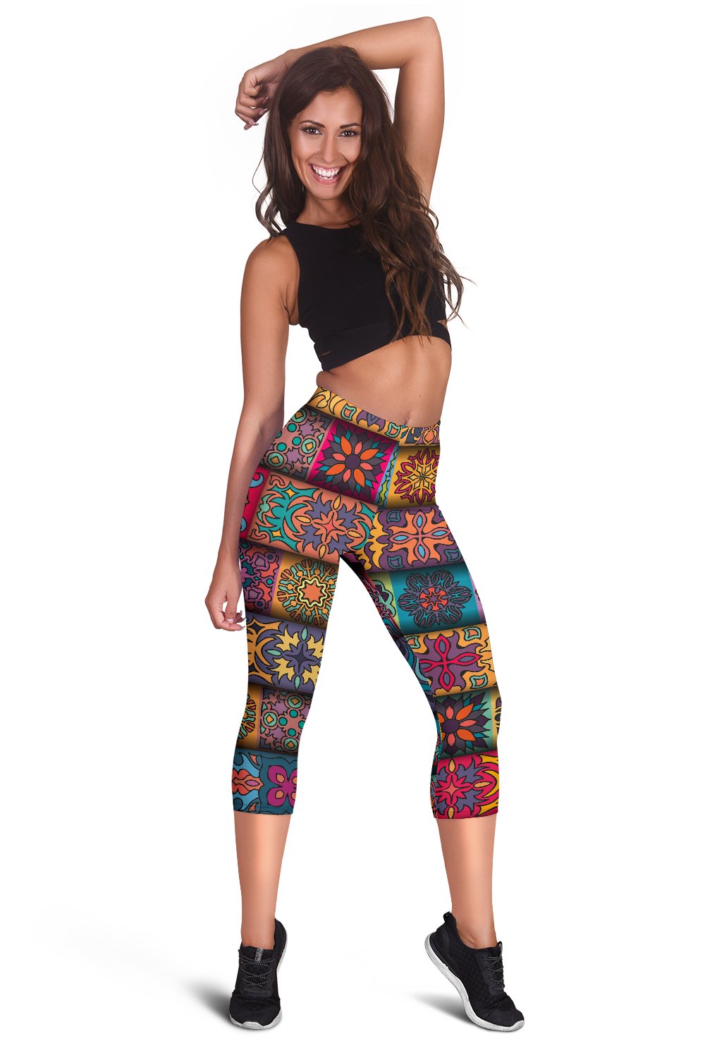Mandala Style Design Print Women Capris