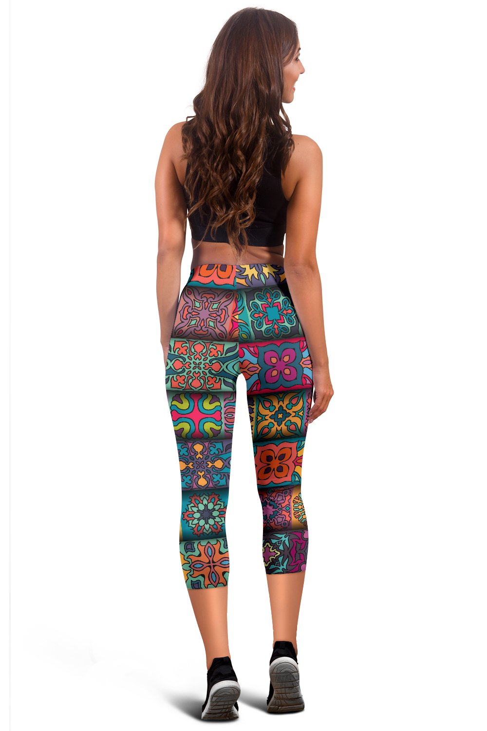 Mandala Style Design Print Women Capris