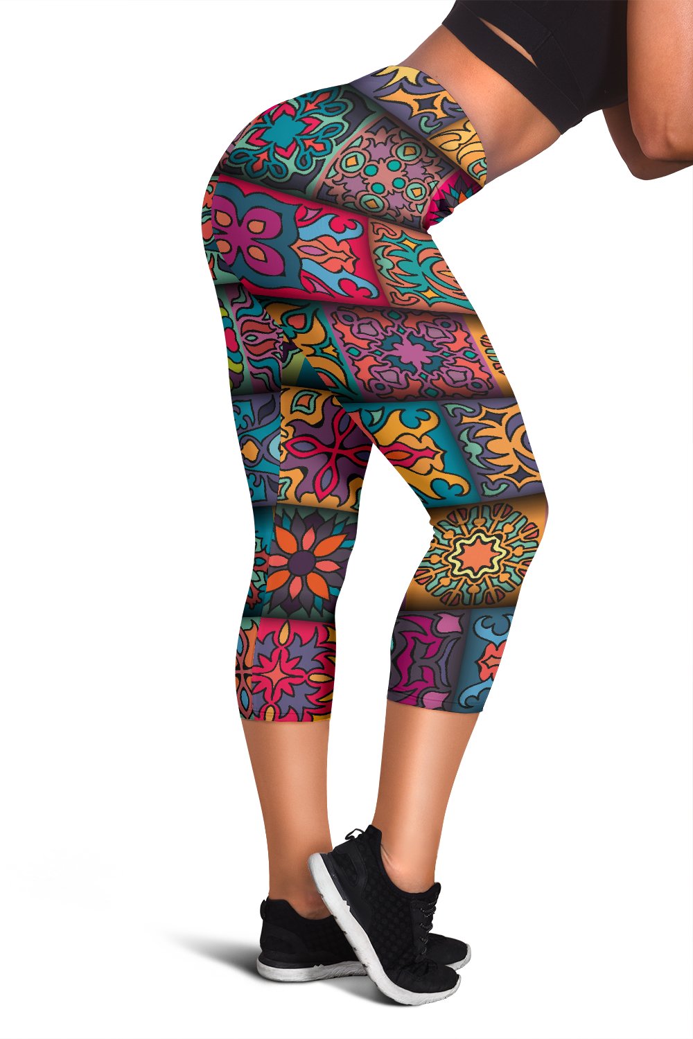 Mandala Style Design Print Women Capris