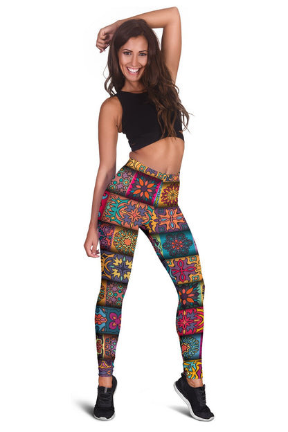 Mandala Style Design Print Women Leggings
