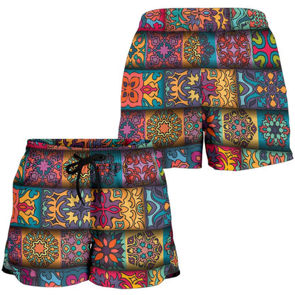 Mandala Style Design Print Women Shorts-JTAMIGO.COM