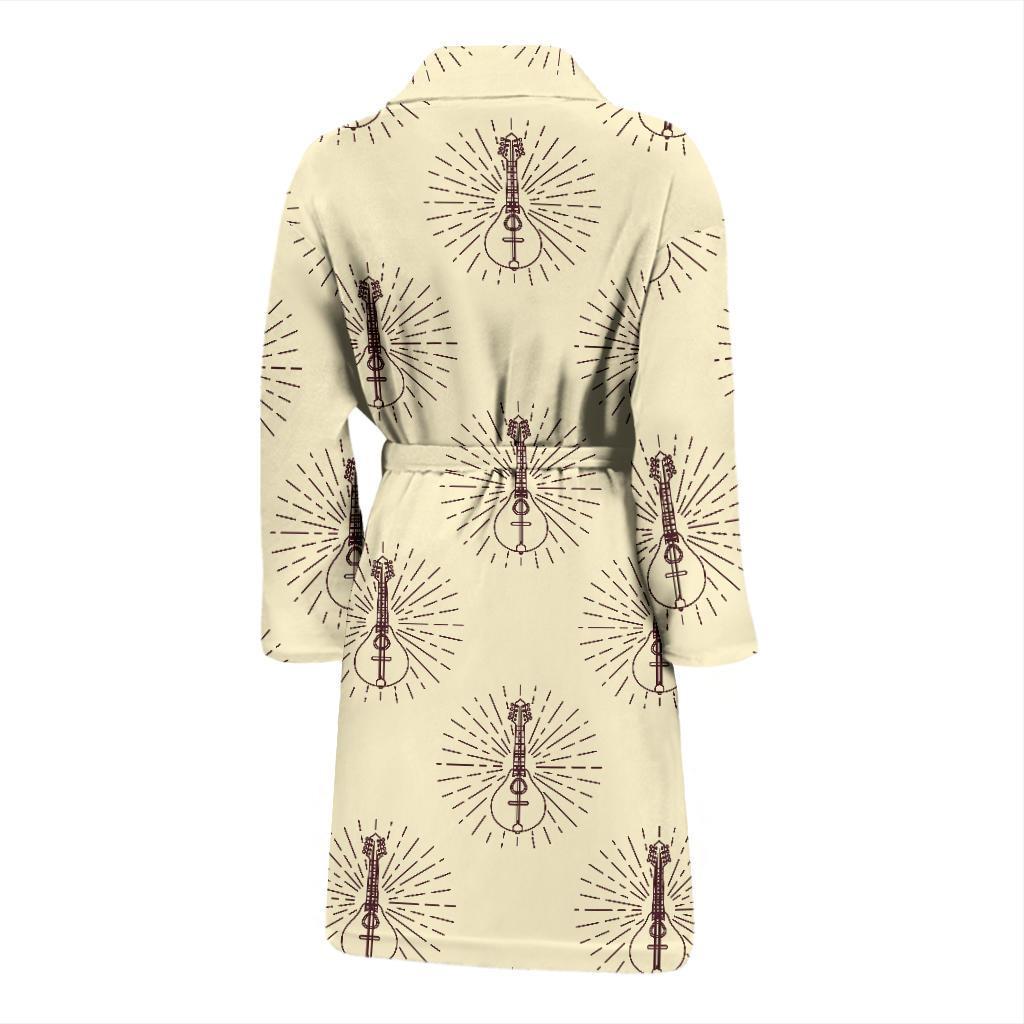 Mandolin Pattern Print Design 02 Men Bathrobe-JORJUNE.COM