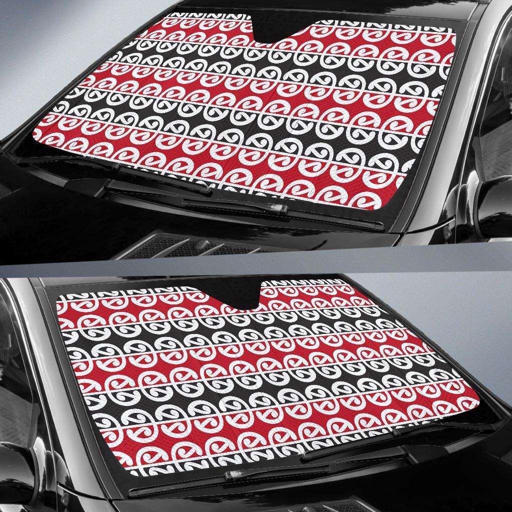 Maori Classic Themed Design Print Car Sun Shade For Windshield