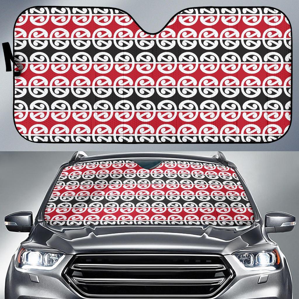 Maori Classic Themed Design Print Car Sun Shade For Windshield