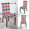 Maori Classic Themed Design Print Dining Chair Slipcover-JTAMIGO.COM