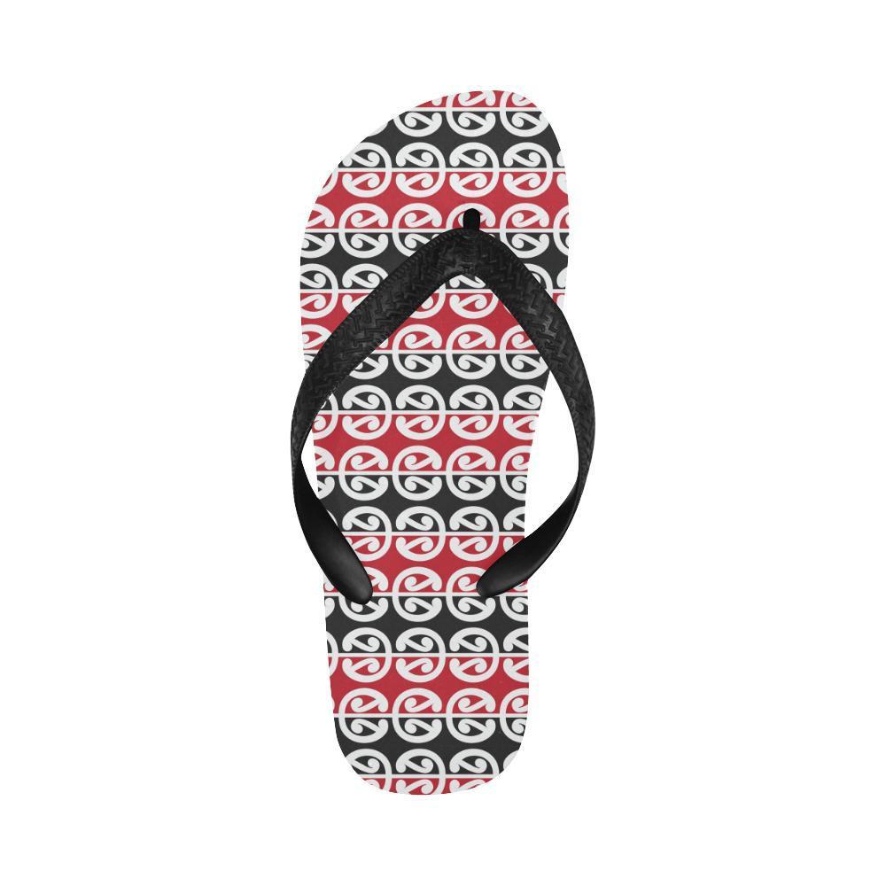 Maori Classic Themed Design Print Flip Flops-JTAMIGO.COM