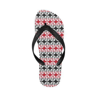 Maori Classic Themed Design Print Flip Flops-JTAMIGO.COM