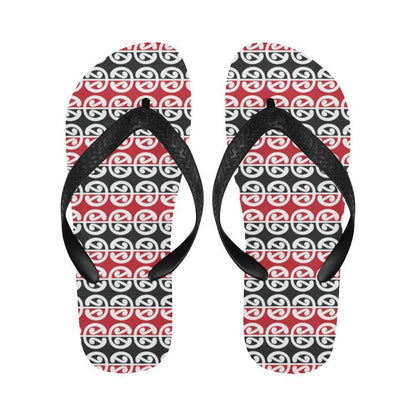 Maori Classic Themed Design Print Flip Flops-JTAMIGO.COM