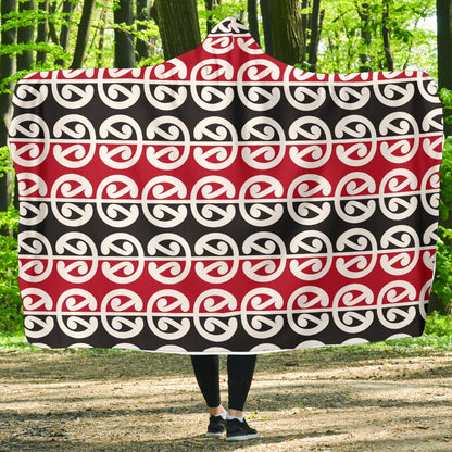 Maori Classic Themed Design Print Hooded Blanket-JTAMIGO.COM