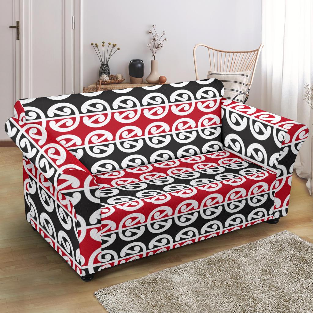 Maori Classic Themed Design Print Loveseat Slipcover-JTAMIGO.COM