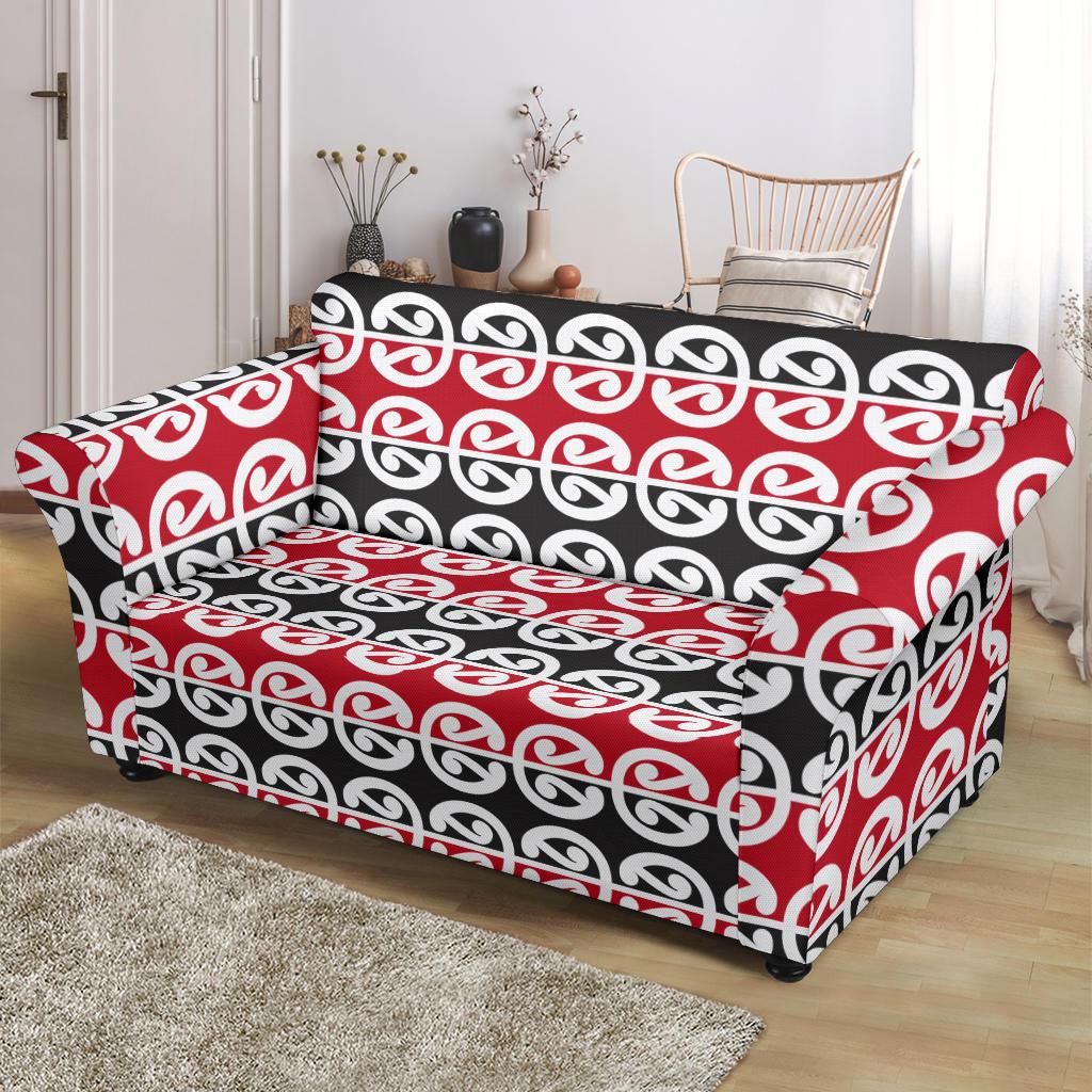 Maori Classic Themed Design Print Loveseat Slipcover-JTAMIGO.COM