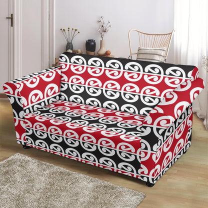 Maori Classic Themed Design Print Loveseat Slipcover-JTAMIGO.COM