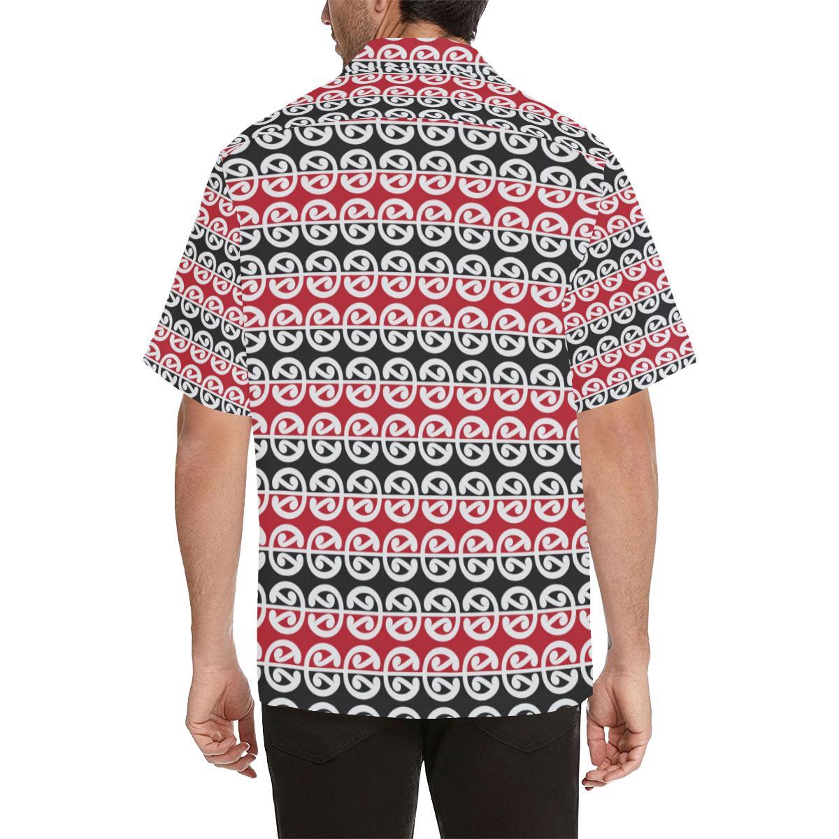 Maori Classic Themed Design Print Men Aloha Hawaiian Shirt