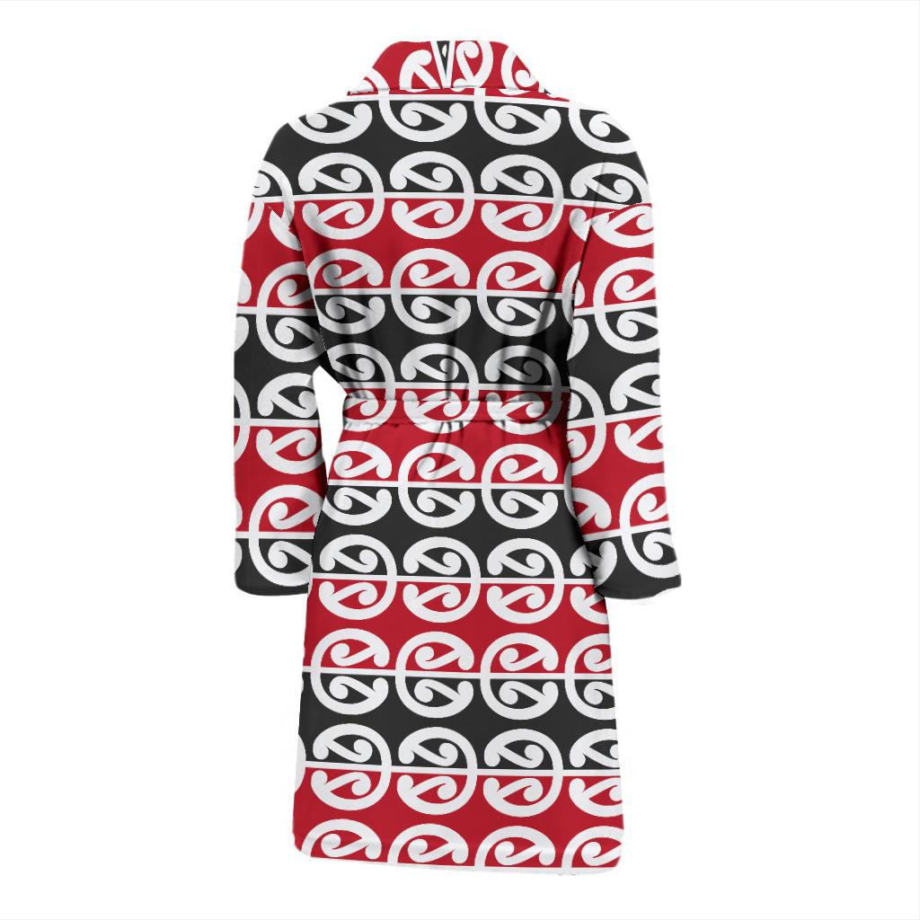 Maori Classic Themed Design Print Men Bath Robe-JTAMIGO.COM