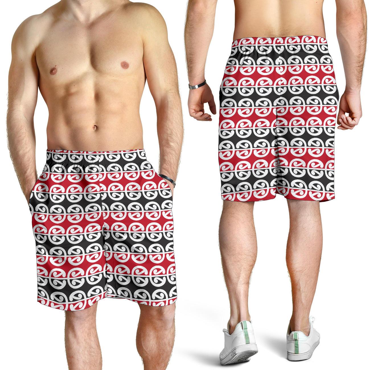 Maori Classic Themed Design Print Mens Shorts-JTAMIGO.COM