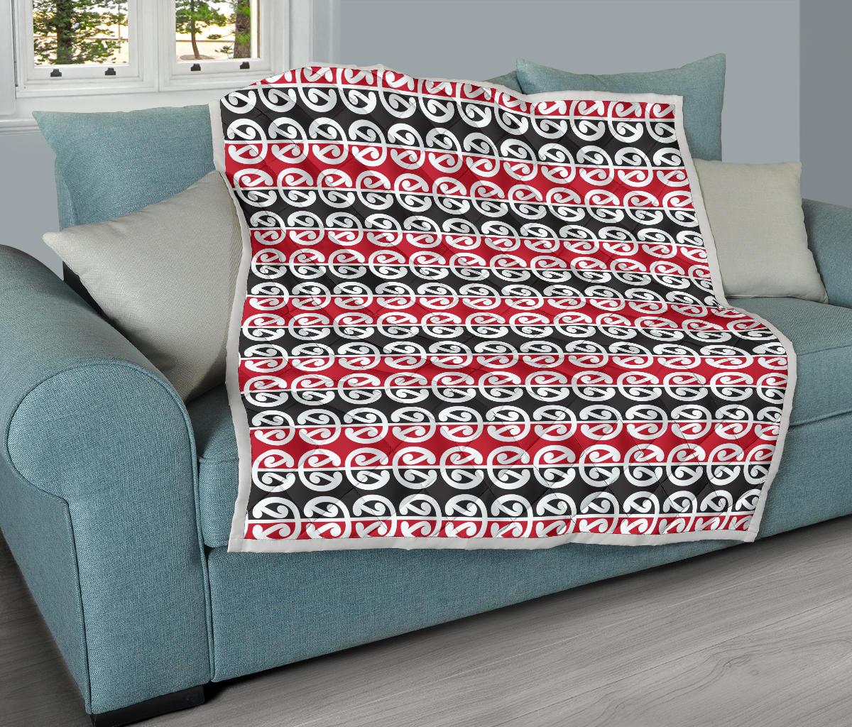 Maori Classic Themed Design Print Premium Quilt-JTAMIGO.COM