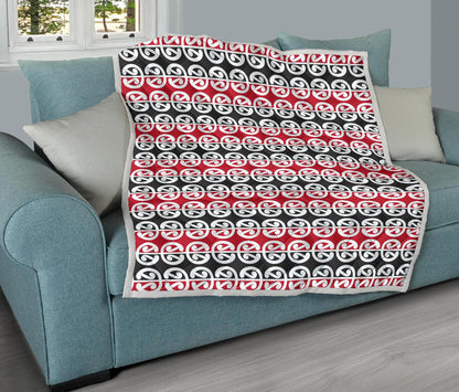 Maori Classic Themed Design Print Premium Quilt-JTAMIGO.COM