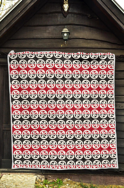 Maori Classic Themed Design Print Premium Quilt-JTAMIGO.COM