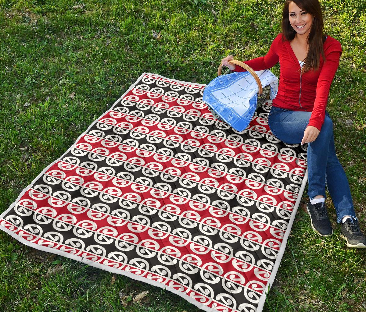 Maori Classic Themed Design Print Premium Quilt-JTAMIGO.COM