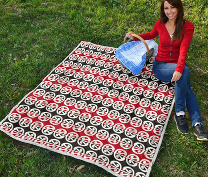 Maori Classic Themed Design Print Premium Quilt-JTAMIGO.COM