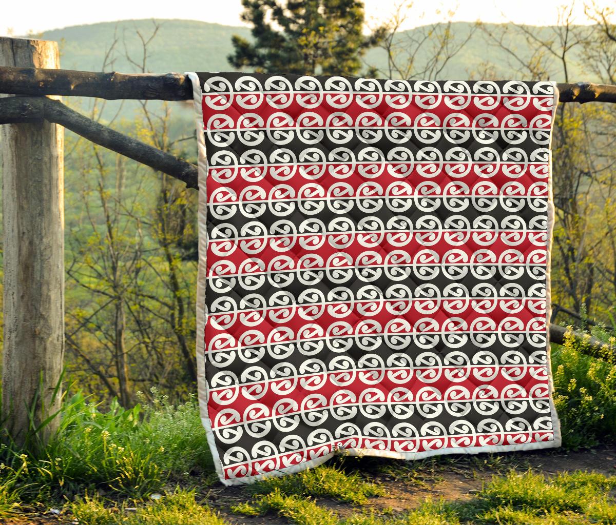 Maori Classic Themed Design Print Premium Quilt-JTAMIGO.COM