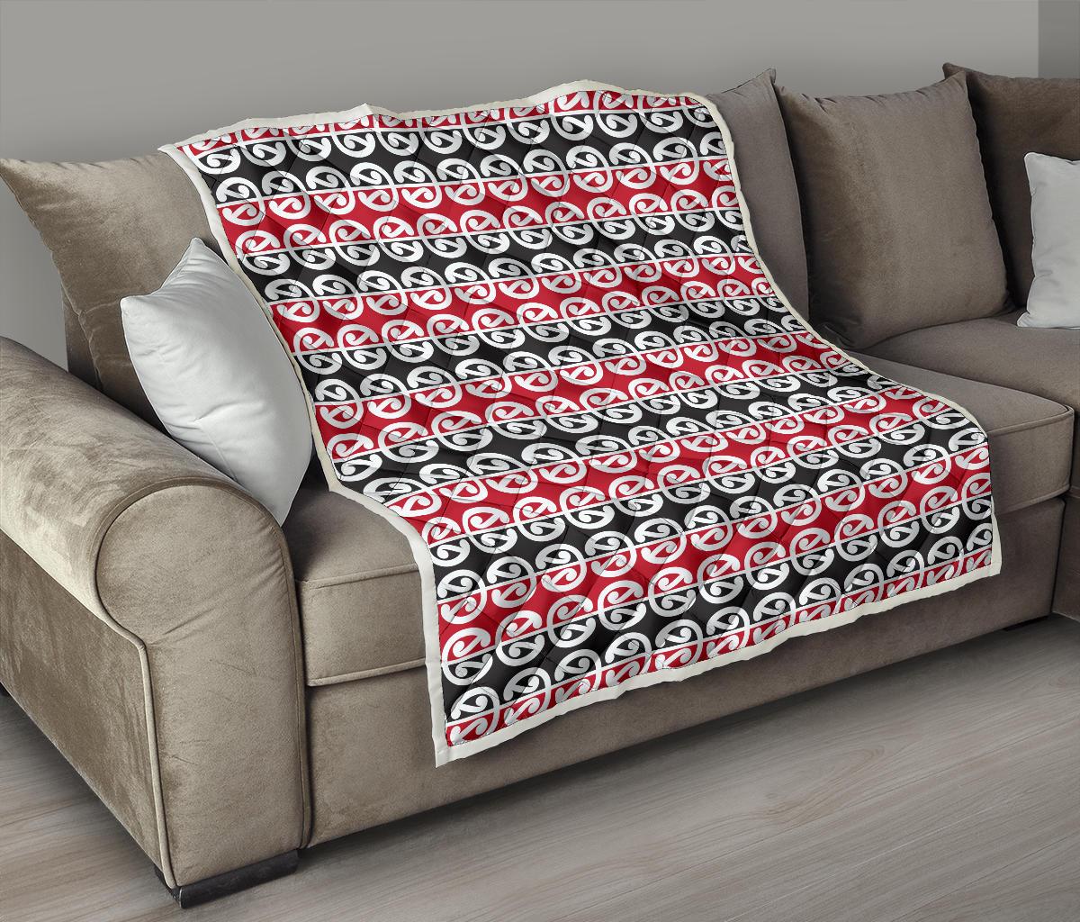 Maori Classic Themed Design Print Premium Quilt-JTAMIGO.COM